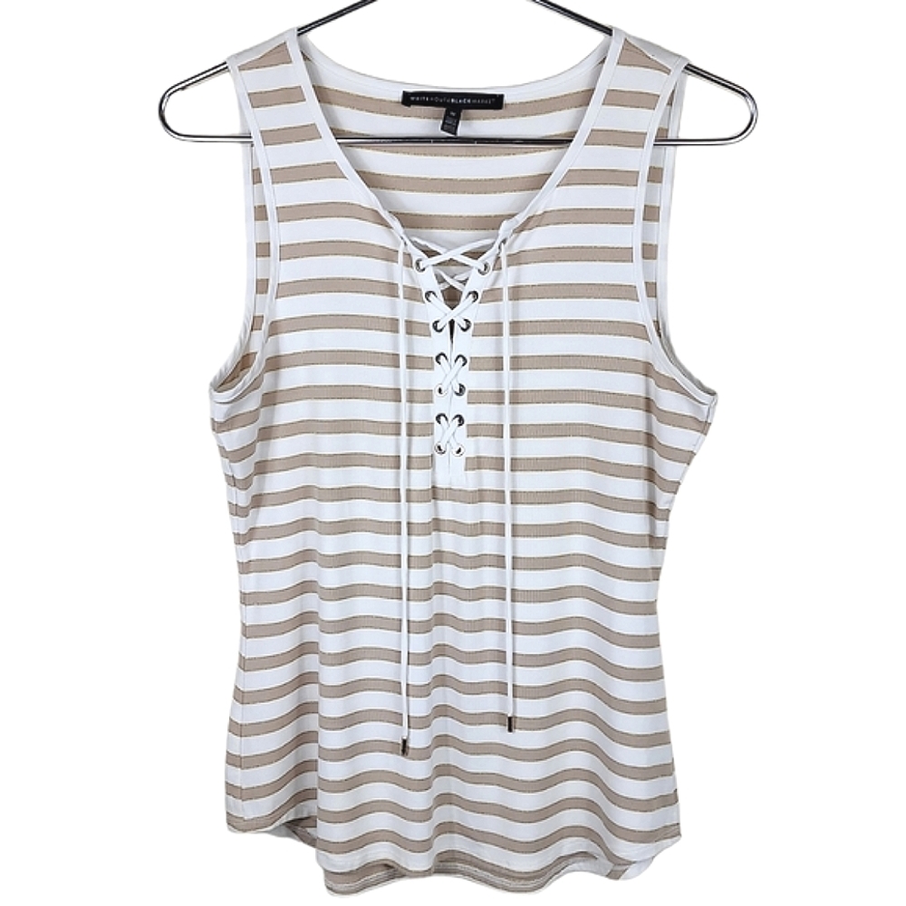 WHBM Stripe Fitted Tank - Picture 2 of 7